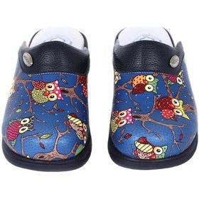 Resim Hipokrat Baykuş Desenli Sabo Terlik Lacivert 