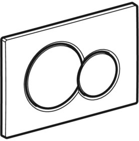 Resim Geberit Kumanda Kapağı Sigma 01 - Çift basmalı - Parlak Krom 