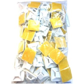 Resim Yapışkan Kroşe 28X28 Yapışkanlı Kablo Bağı Tutucu 