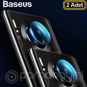 Resim Baseus Huawei Mate30-mate30 Pro Uyumlu Kamera Koruyucu Kırılmaz Cam 2 Adet Set 