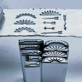 Resim Kurşun Kalem - Takı Yapımı için DIY Oyma Kalıbı, Ok Damga, Çiçek Keski ve Harf Delme Seti 