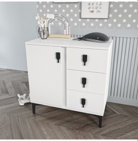 Resim Patiko Rose 3 Çekmeceli Şifonyer Beyaz 