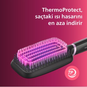 Resim Philips Düzleştirici Tarak, Anında Doğal Düz, Pürüzsüz Kabarmayan Saçlar, BHH880/00 