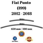 Resim Fiat Punto 199 2012 2013 2014 2015 2016 2017 2018 Uyumlu Ön Cam Muz Tipi Silecek Süpürgesi Seti 650/380mm Silbak 