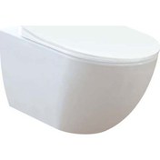 Resim Creavit FE322 Free Rim-Off Asma Klozet - Duck Yavaş Kapanan Beyaz Klozet Kapağı 