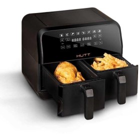 Resim HUTT D8 Çift Hazneli Air Fryer Yağsız Fritöz (4+4) 8 Lt. Dokunmatik Ekran, Pişirme Kabı 