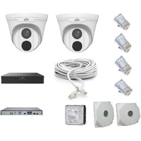 Resim Uniview 2mp 2 Adet Ip Kameralı Set Poe 