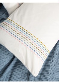 Resim Cotton Box Aura Çift Kişilik Pike Takımı Pebble Indigo Indigo 