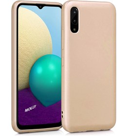 Resim Molly Galaxy A02 Uyumlu Gold Mat Silikon Kılıf 