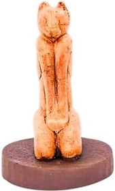 Resim Marco Cat Heykeli - Antik Kalusa Yerlileri Figürü - El Yapımı Pre-Kolombiyen Figürü - Antik Arkeolojik Replika 