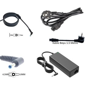 Resim ParsPower Notebook Adaptör - 250 G6 3gh64es, 250 G6 3gj45es, 250 G6 3qm21ea Muadili ile uyumlu 