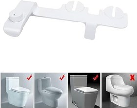 Resim RV Bide Kendinden Temizleme Ayrılabilir 2 Nozul Elektrikli Olmayan Ters Çevrilebilir Ayarlanabilir Tasarım Su Basıncı 