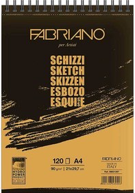 Resim Fabriano Schizzi Sketch Pad Eskiz Çizim Defteri 90 G A4 80 Yp 