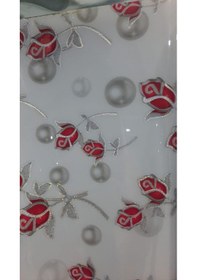 Resim Güllü Şeffaf Masa Örtüsü 80 Cm X 100 Cm Mutfak Masa Örtüsü 