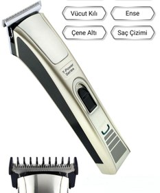 Resim yopigo Super 128 Cut-x Saç Traş Makinesi Şarjlı Sakal Ense Lazer Epilasyon Öncesi Tıraş Makinası 