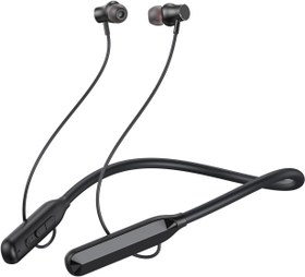Resim XO Boyun Bantlı Kablosuz Kulaklık BS30 400mAh Batarya ile 50 Saat Müzik, IPX5 Su Geçirmezlik ve Bluetooth 5.3 Teknolojisi, Siyah 