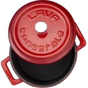 Resim Lidyahan Store Metal Döküm Mini Tencere, 10 Cm, 0.35 L Hacim, Kırmızı 