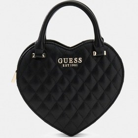 Resim Guess Atabey Kalp Şekilli Kadın Siyah Çapraz Çanta Hwqg9894770-bla Siyah 
