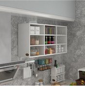 Resim Kenzlife Hazır Mutfak Hortus22 Byz 060 120 22 Banyo Dolabı Raflı Kapaksız Arkalıklı 