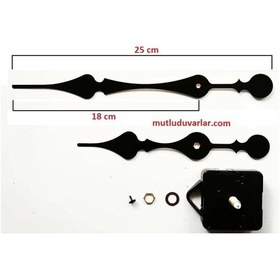 Resim Büyük Boy Akrep Yelkovan Saniye Motor UZUN ŞAFTLI ASKILI MOTOR Diğer 