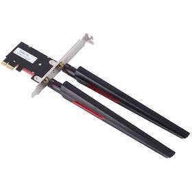 Resim Geeroyoo Masaüstü Bilgisayar Pcıe X1 Kablosuz Ağ Kartı - 1200mbps 2.4g/5g Çift Frekans, 10dbi Çift Anten, Bluetooth 4.0, Win7/8/10/11 Desteği 