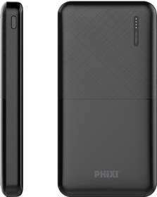 Resim Phixi Force P18 10.000 mAh PD Destekli Slim Powerbank Siyah 