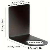 Resim Xuweiwei Siyah 1 Adet Paslanmaz Çelik Duvara Monte Banyo Düzenleyici Havlu Askılı Şampuan Saklama Rafı Siyah 