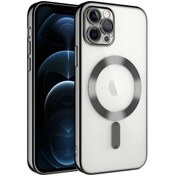 Resim CaseArt Apple Iphone 13 Pro Max Mag Safe Özellikli Lens Korumalı Logo Gösteren Şeffaf Silikon Kılıf -siyah 