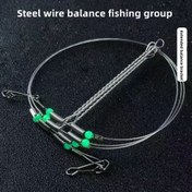 Resim 10 adet Dayanıklı Metalik Lif Çelik Tel Denge Balıkçılık Grubu, Deniz Balıkçılığı İçin Anti-Dolaşan Yumuşak Çelik Tel, Yem Balıkçılığı Aksesuarları 