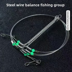 Resim 10 adet Dayanıklı Metalik Lif Çelik Tel Denge Balıkçılık Grubu, Deniz Balıkçılığı İçin Anti-Dolaşan Yumuşak Çelik Tel, Yem Balıkçılığı Aksesuarları 
