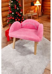 Resim Çocuk Sandalyesi, Pembe Rengi, Çocuk Pufu , Sırtlı Puf , Çocuk Puf, Çocuk Dinleme Koltuğu Pembe 