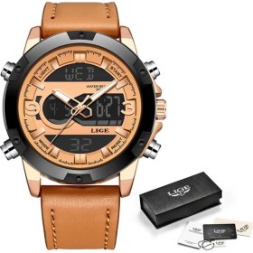 Resim Hanyang Tam Gül Lıge Yeni Moda Rahat Spor Erkek Saatler Top Marka Lüks Analog Dijital LED Izle Erkekler Su Geçirmez Saat Relogio Masculino + Kutu (Yurt Dışından) 