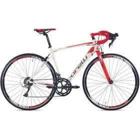 Resim Corelli Sprint Kr100 28 Jant 16 Vites V Fren Yol Yarış Bisikleti Beyaz Kırmızı 48 Kadro 