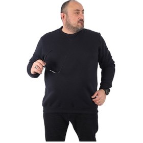 Resim Starbattal Büyük Beden Sweatshirt V Design 22742 Lacıvert Lacivert 