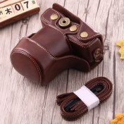 Resim Ykd Store Canon Eos M10 Için Tam Vücut Deri Kılıf Çanta Siyah (Yurt Dışından) 