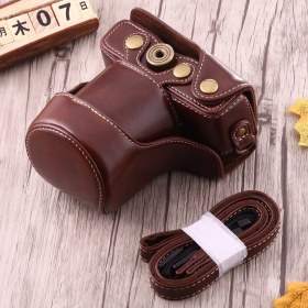 Resim Ykd Store Canon Eos M10 Için Tam Vücut Deri Kılıf Çanta Siyah (Yurt Dışından) 
