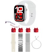 Resim General Mobile Gm 20 Uyumlu Beyaz Akıllı Saat Watch 10 Mini Kordon Hediyeli Amoled Ekran 41MM 