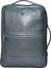 Resim ® Gerçek Deri Sırt Askılı 15" Laptop Evrak Çantası 3018 Gri 