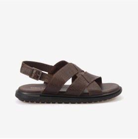 Resim Kemal Tanca Erkek Kauçuk Tabanlı Şık Tasarım Comfort Günlük Çapraz Bantlı Sandalet 560 Kahverengi 