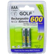 Resim Golf 600 Serisi 600 mAh AAA Ni-CD Şarj Edilebilir İnce Kalem Pil 2'li 