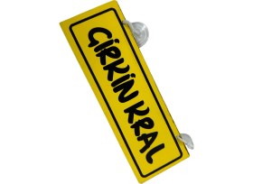 Resim Tky Cam Süsü Yazı ’çirkin Kral’ Mdf Vantuzlu 