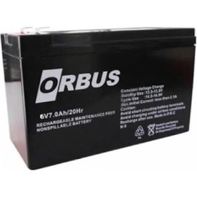 Resim Orbus 6v 7ah Bakımsız Tip Kuru Akü 