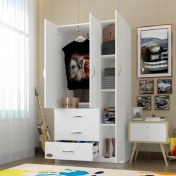 Resim Kenzlife gardırop 3 kapılı 3 çekmeceli civanperçemi 180*120*52 byz XLARGE kapaklı gardolap dolap 