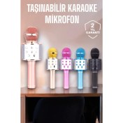 Resim çınar ticaret taşınabilir bluetooth karaoke mikrofon: hafıza kart girişli, etkileyici performans 