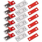 Resim Manyetik Kapı Kilidi Mıknatıslı Dolap Kapısı 6 Parça Çok İnce Manyetik Mandal Mıknatıs Tutkalı Mobilya Kapatma Güçlü Mıknatıs 