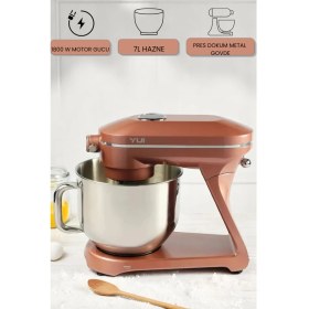 Resim Allians 1800W Güçlü Döküm Metal Stand Mikser, Şık Rose Gold Tasarım 