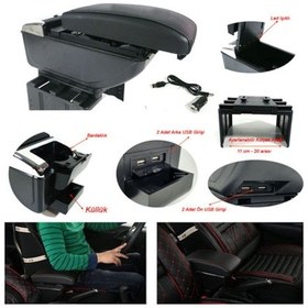 Resim Usb Li Kolçak Universal Kol Dayama Siyah,Gri,Bej Geniş Hazneli (180962744) 