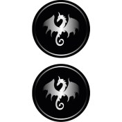 Resim Ejderha Gri Koruma Takozu Damla Sticker Modeli 