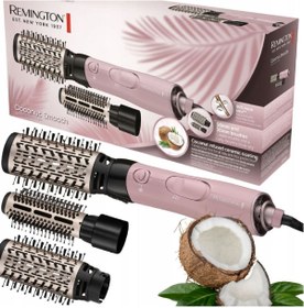 Resim Remington Coconut Smooth 2 in 1 Saç Kurutma ve Şekillendirme Tarağı, Seramik Kaplama Gövdeler as5901 