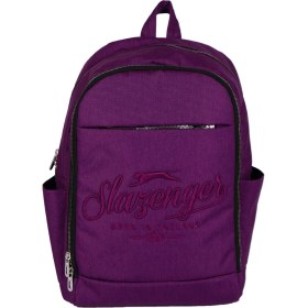 Resim Slazenger Üç Bölmeli Mor Sırt Çantası - Nakışlı Logo - Tablet Bölmeli 